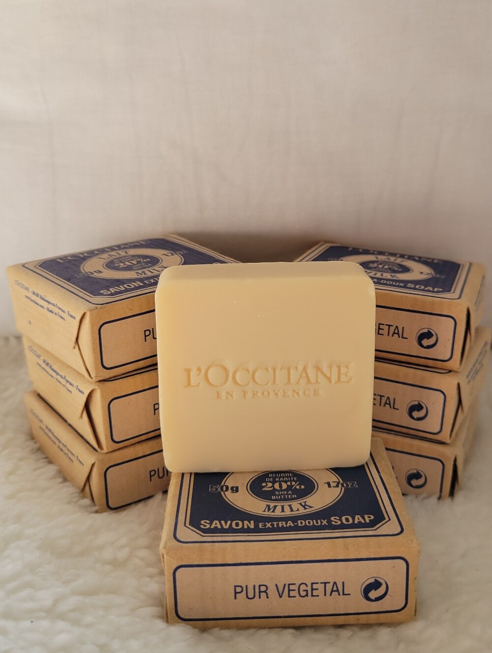 (7) L'OCCITANE Vintage Shea Butter Milk  Soap Bars 50g